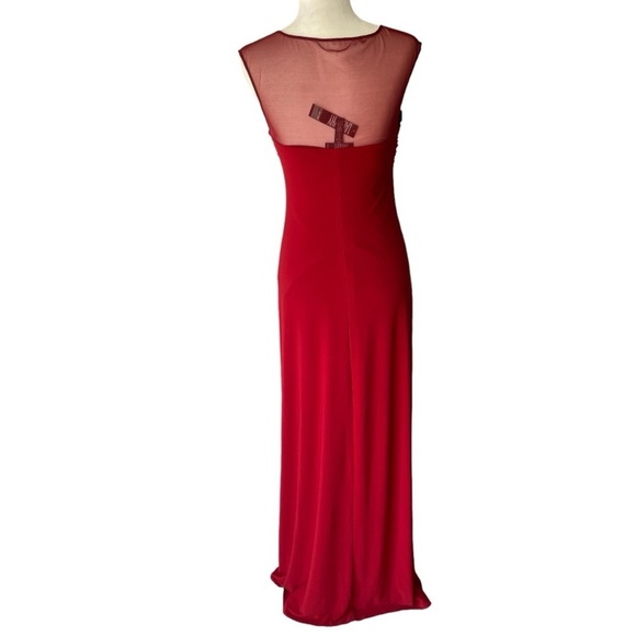 $240 Laundry By Shelli Segal Red Dress Formal Evening Holiday Party Prom Dress 8 - Picture 6 of 10